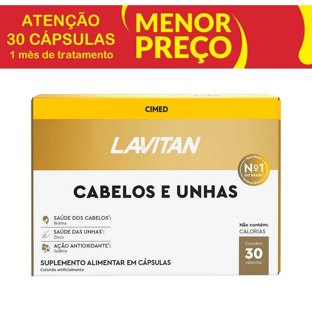 Lavitan Cabelos e Unhas 30 Comprimidos