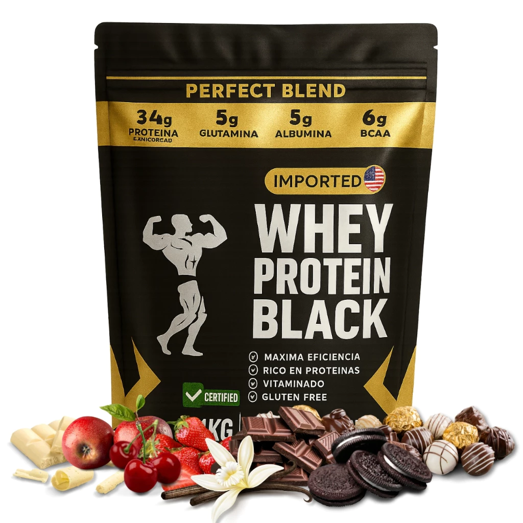 Whey Protein Isolado Concentrado 1kg Importado Suplemento Proteína Muscular Rende+ Sabor Low Carb